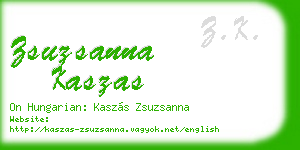zsuzsanna kaszas business card