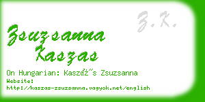 zsuzsanna kaszas business card